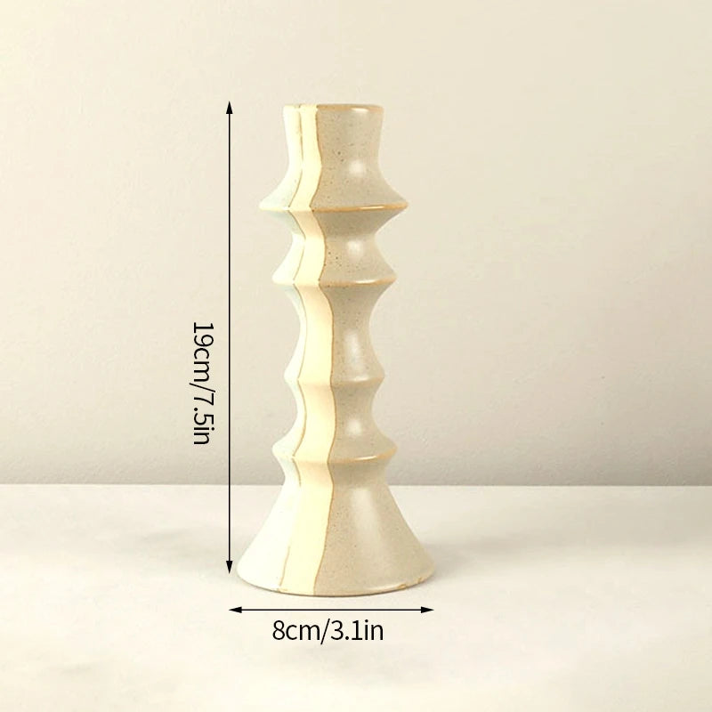 Nordic ceramic candle holder for decoration and weddings - vue 9 sur 15