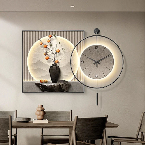 wall clock with unique and aesthetic design for modern decoration - vue 3 sur 12