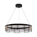 Stratos designer glass LED chandelier for indoor use