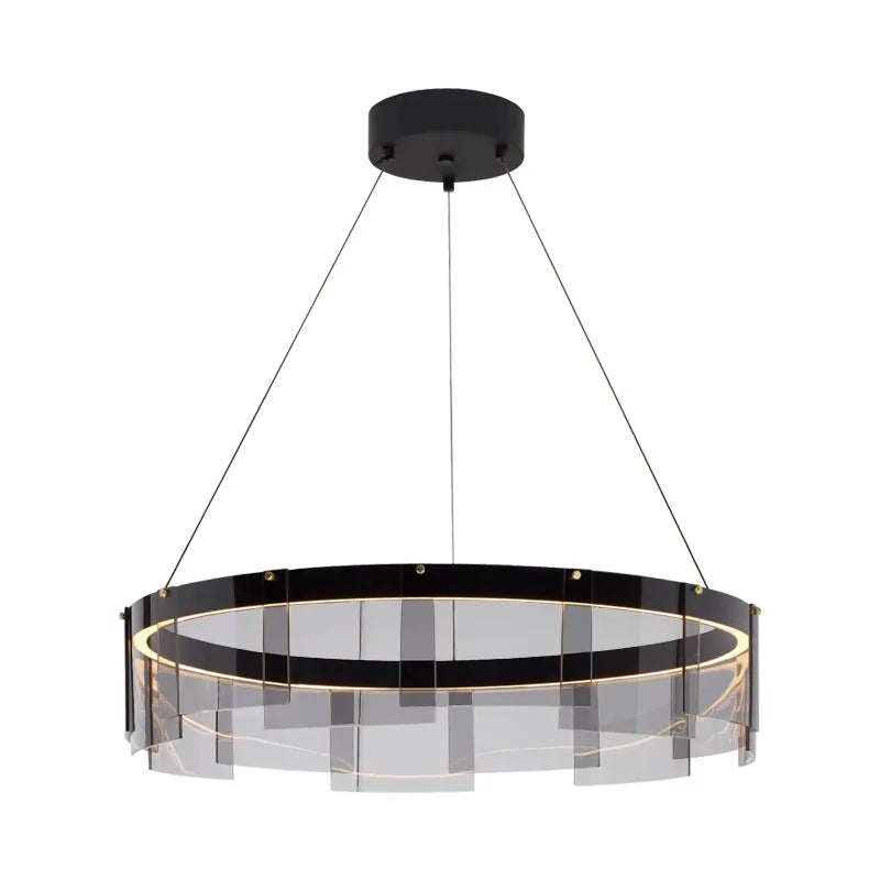 Stratos designer glass LED chandelier for indoor use