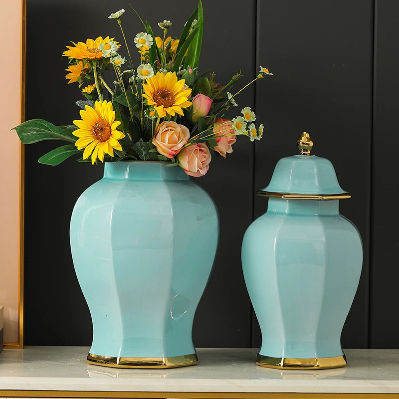 vintage ceramic vase for ginger flowers decorative and practical