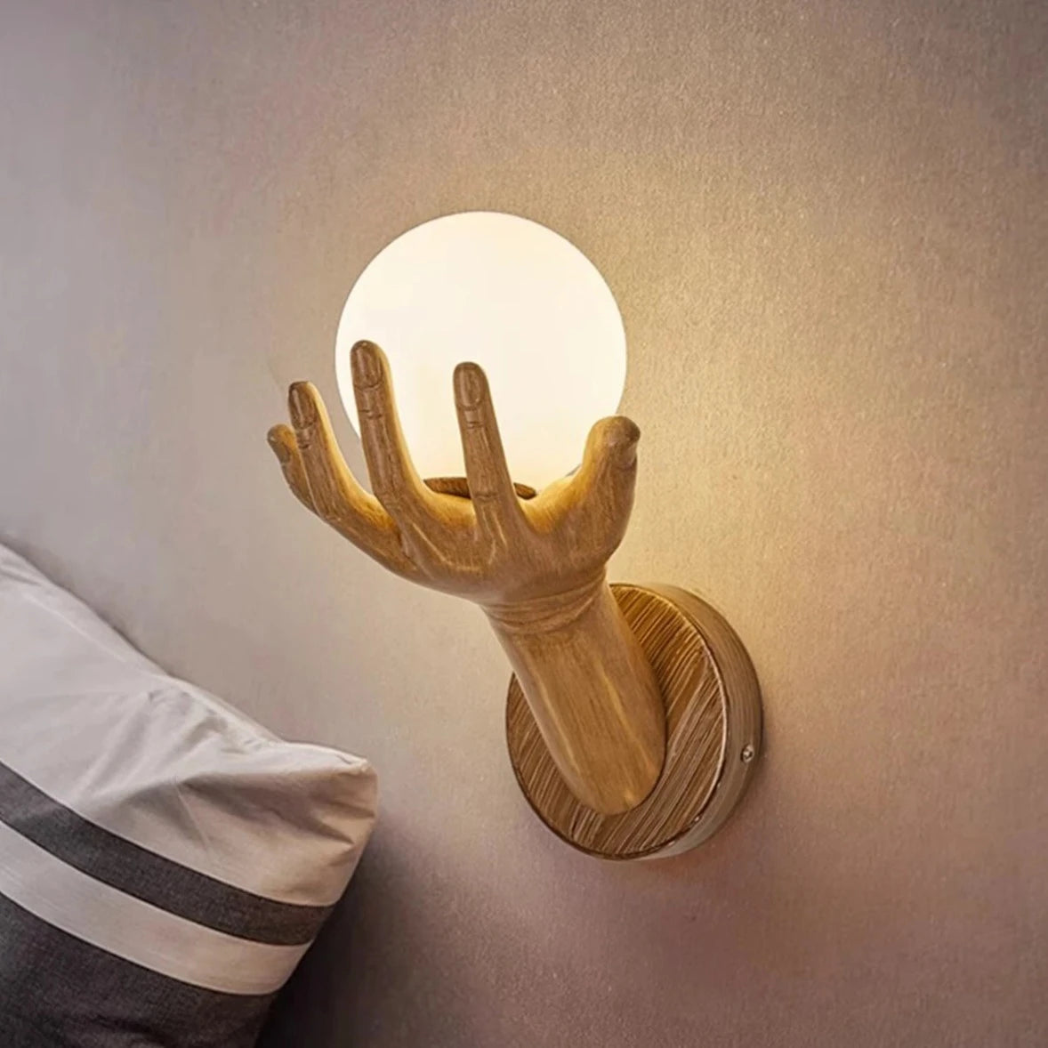 Vintage victory hand LED decorative wall light