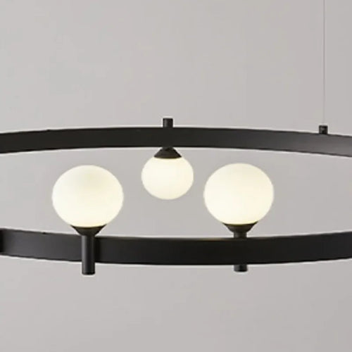Modern adjustable glass chandelier for artistic decor - vue 6 sur 10