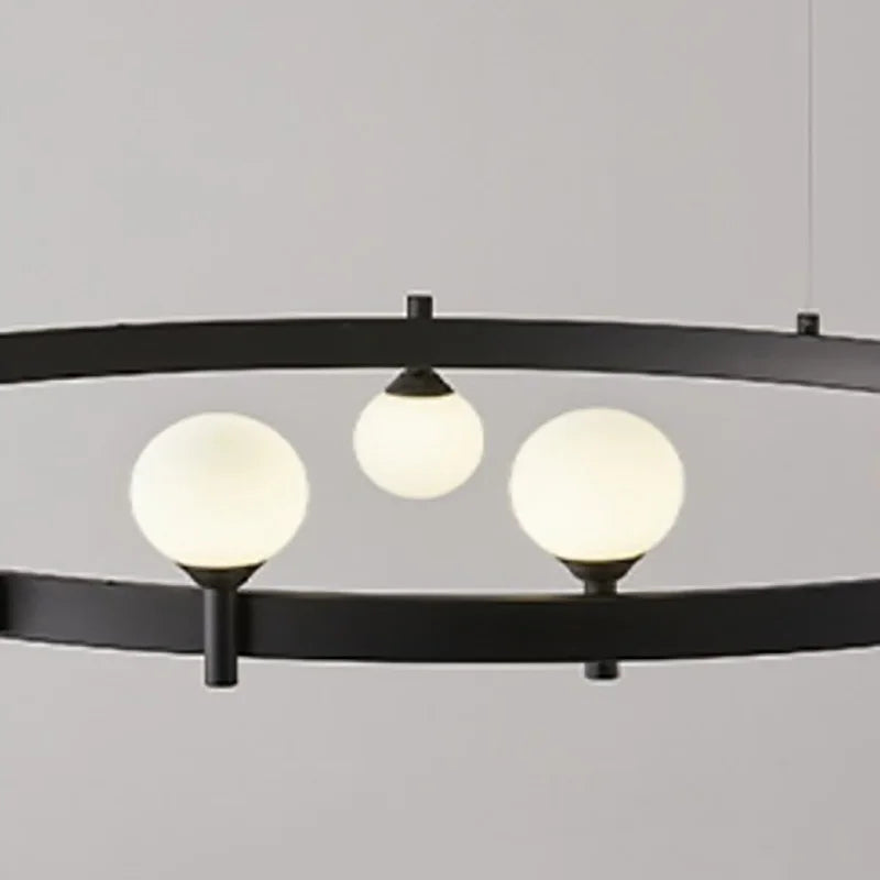 Modern adjustable glass chandelier for artistic decor - vue 5 sur 10