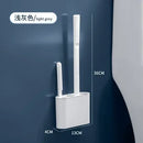 Silicone toilet brush set with wall-mounted holder cleaning accessories