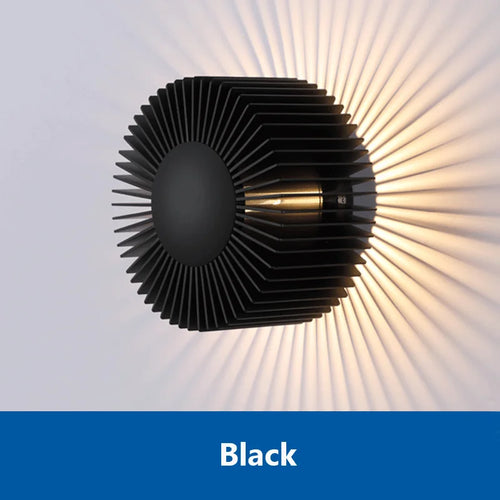 Modern black pink aluminum wall light