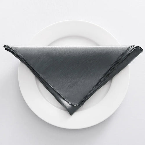 Satin table napkin set for weddings and elegant receptions