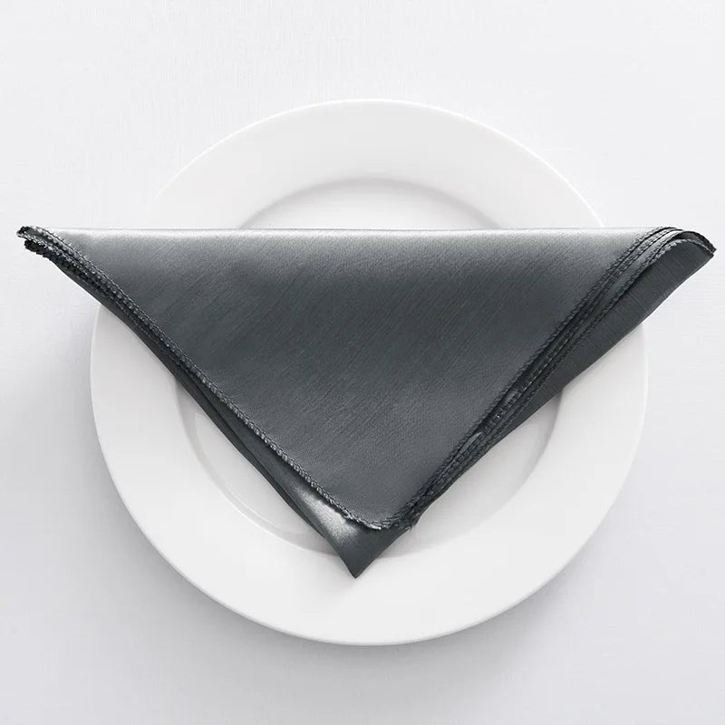 Satin table napkin set for weddings and elegant receptions