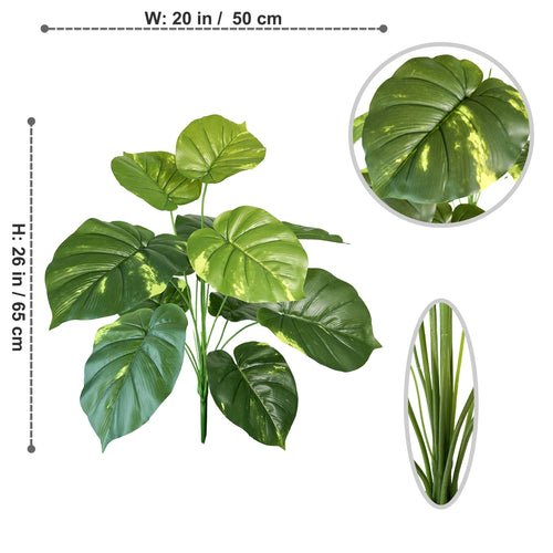 Artificial monstera plant with realistic leaves for indoor decoration - vue 28 sur 29