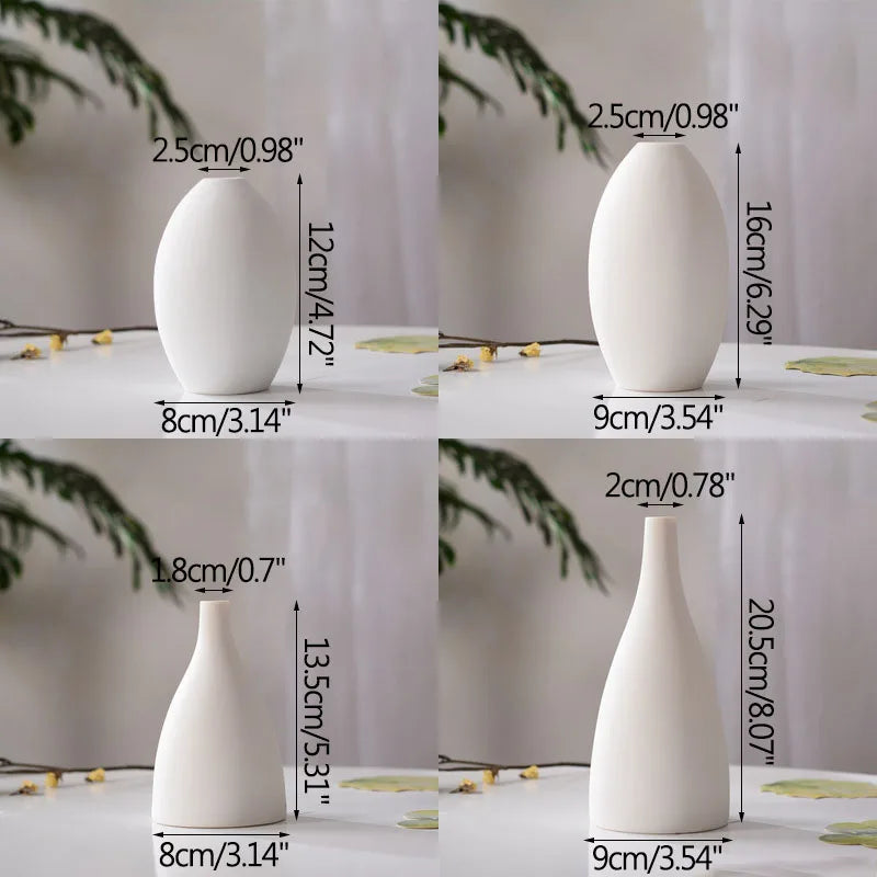 modern ceramic vase for dried flowers handmade decoration - vue 6 sur 12