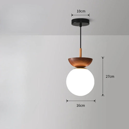 Japanese style LED ceiling light with nordic design, ideal decorative lighting - vue 10 sur 10