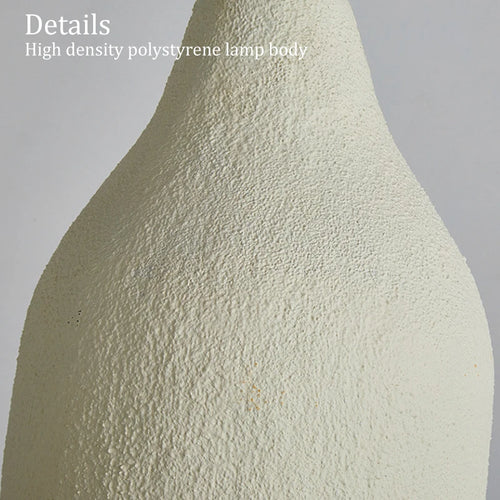 Wabi sabi off-white pendant light nordic water bottle shape 63 cm high for bedroom or dining room - vue 5 sur 6