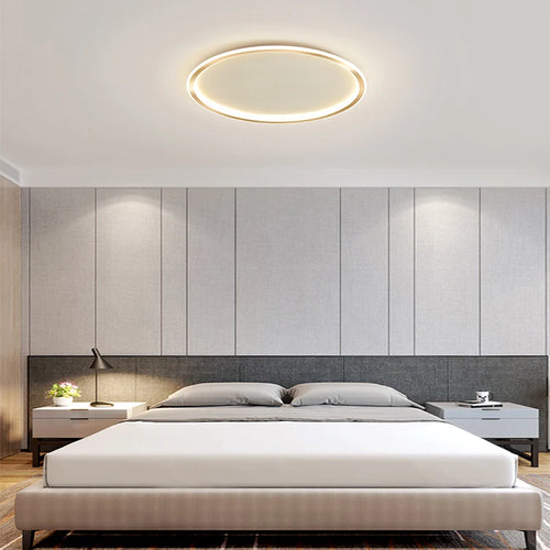 Modern simple dimmable LED ceiling light round or square - vue 4 sur 27