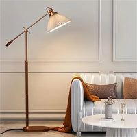 Nordic solid wood floor lamp
