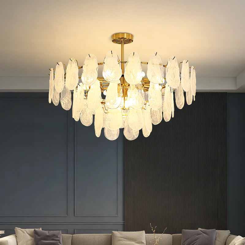 Modern retro glass pendant light for interior decor 2024