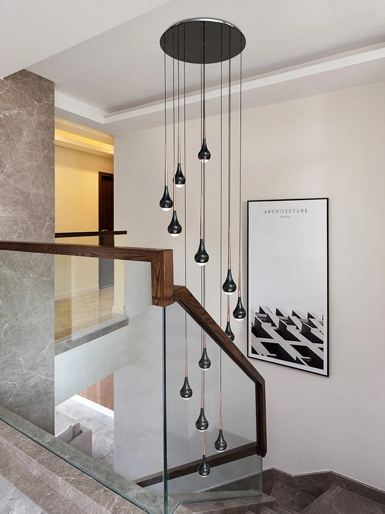 Modern LED pendant light for staircases and interiors - vue 3 sur 16
