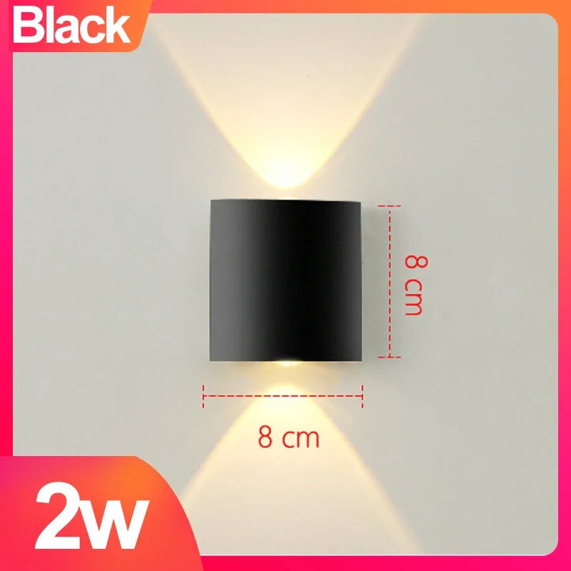 applique murale led extérieur étanche aluminium haut bas zbw0010