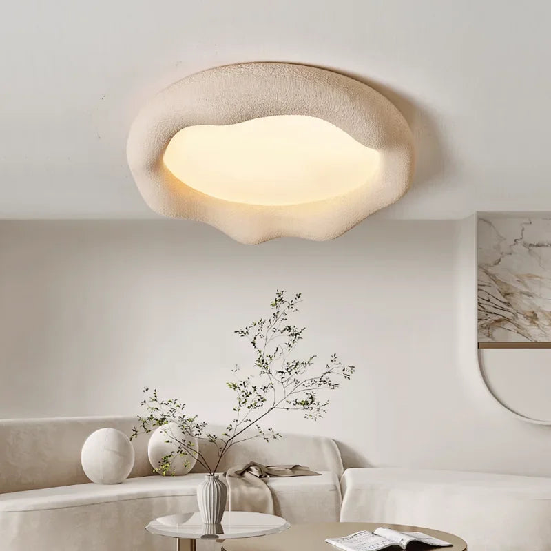 Minimalist wabi sabi cloud ceiling light for soft lighting