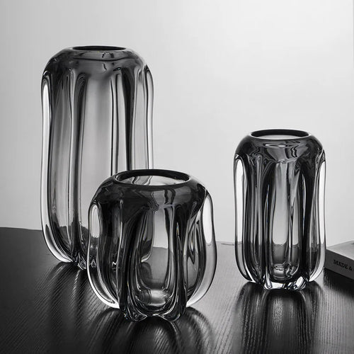 thick glass vase for terrarium and floral decoration - vue 2 sur 9