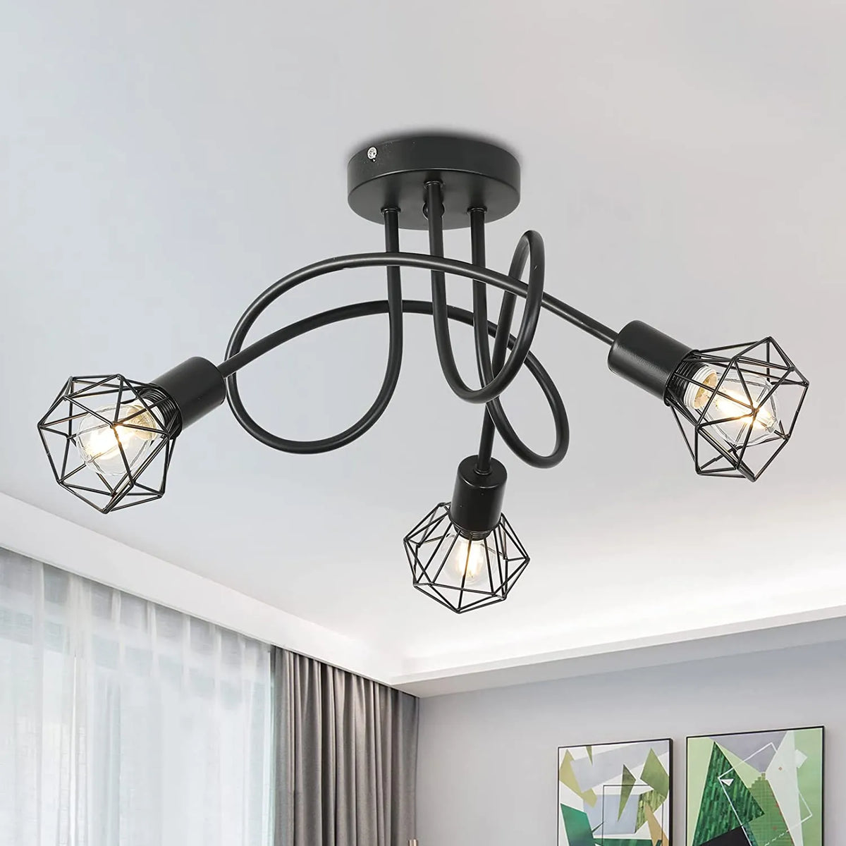 Lampe araignée moderne maison éclairage toit chambre salon expédition - vue 2 sur 8