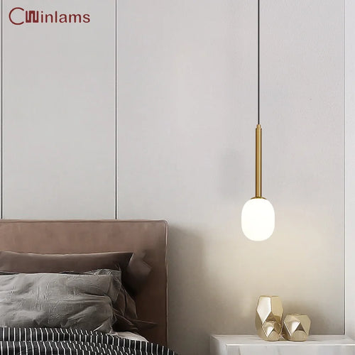 modern egg-shaped bedside lamp for creative interior - vue 2 sur 8