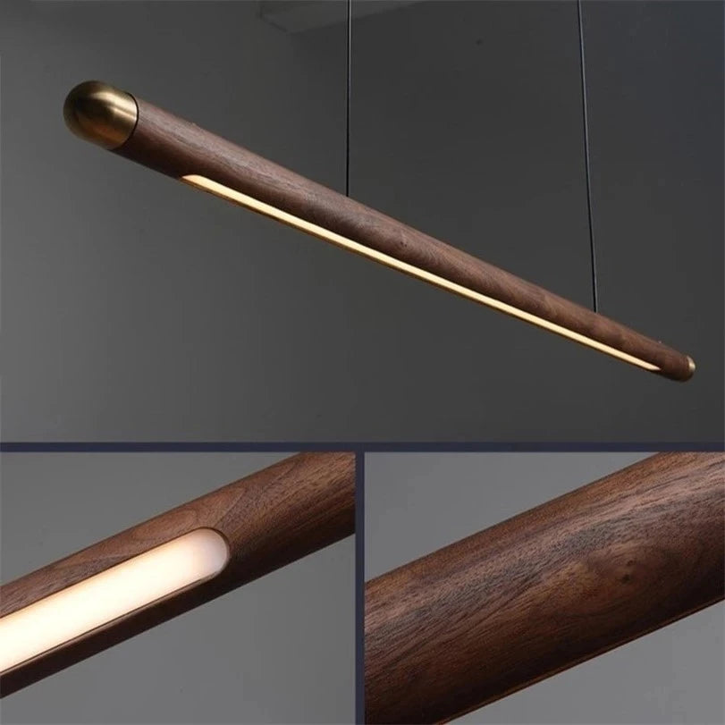Wooden pendant light for modern interior decor
