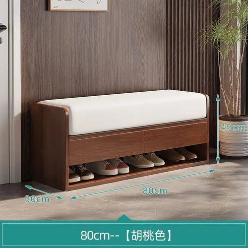 Nordic wooden changing stool with integrated storage - vue 8 sur 14