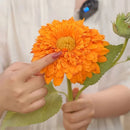 Artificial double petal retro sunflowers for interior decoration