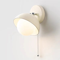 White glass wall lights in French cream style for elegant interiors