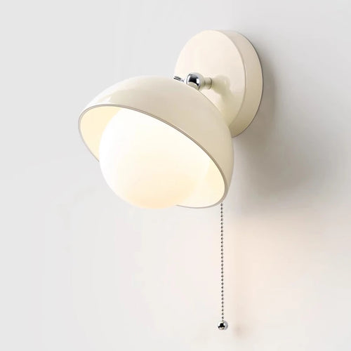 White glass wall lights in French cream style for elegant interiors
