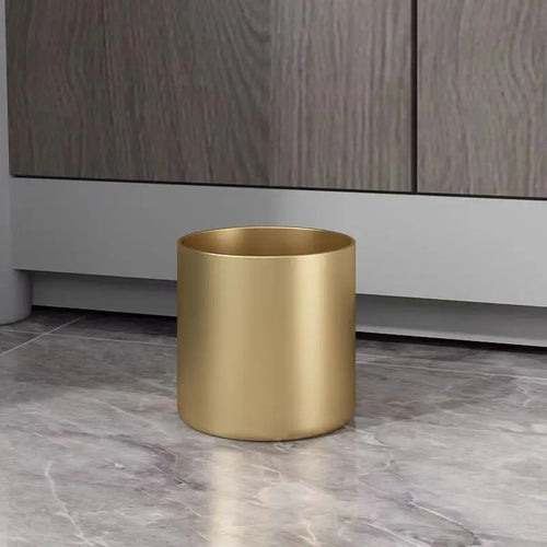 creative cylindrical metal flower pot for home decoration - vue 10 sur 12