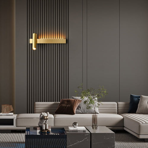Minimalist LED wall light with Irvinne spotlight - vue 5 sur 8