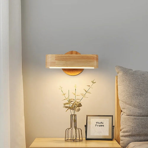 applique murale moderne en bois pour intérieur et veilleuse décorative - vue 2 sur 8