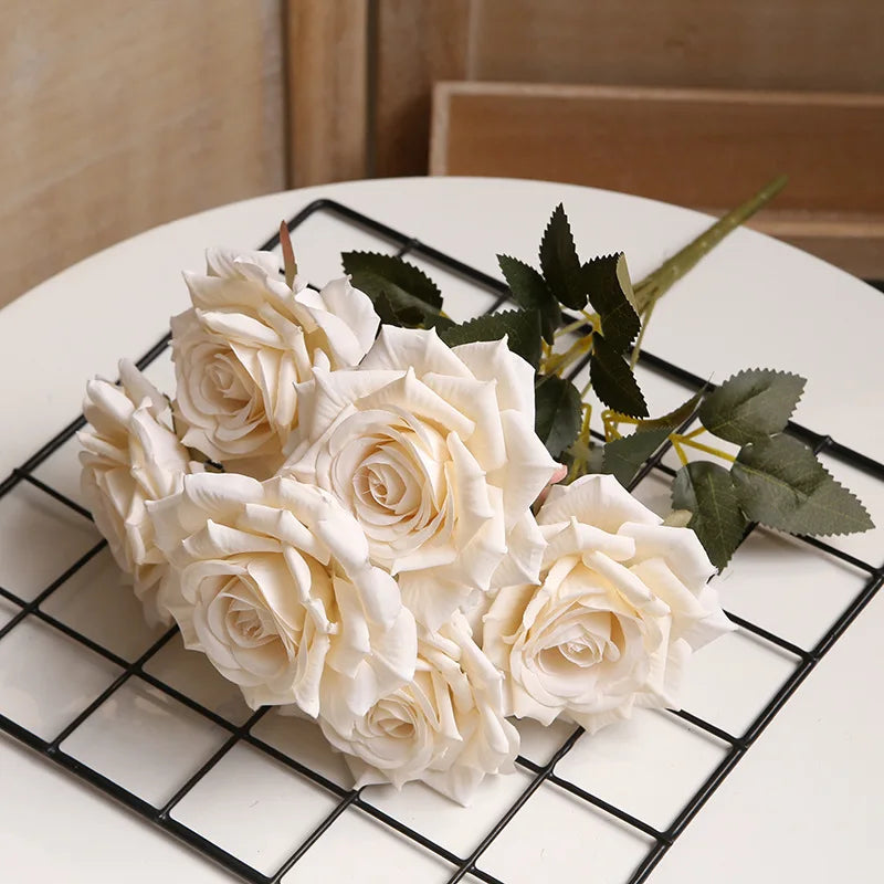 Artificial rose bouquet for indoor and outdoor decoration