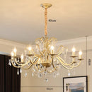 lustre en cristal vintage avec bougie led pour un éclairage élégant