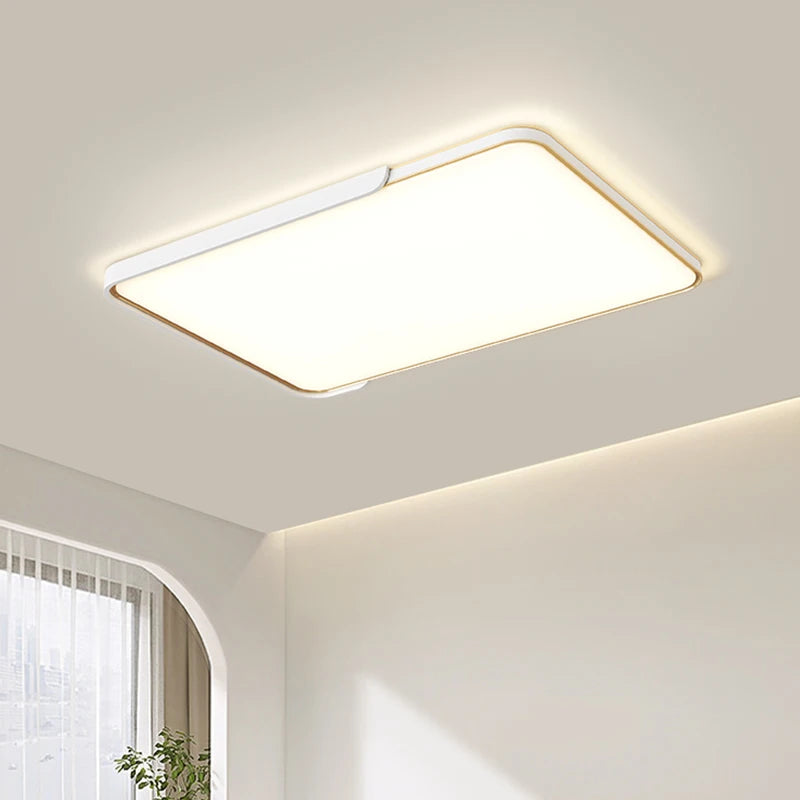 Modern LED ceiling light with remote control and versatile circular design - vue 4 sur 9