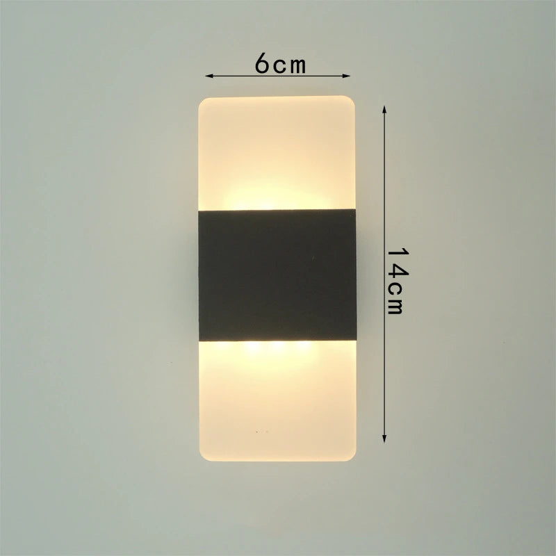 applique murale led nordique en acrylique doré brossé décoration intérieure
