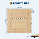 Acacia wood 12x12 inch non-slip interlocking deck tiles