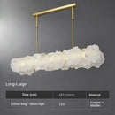 Natural marble and copper chandelier for elegant interior decoration