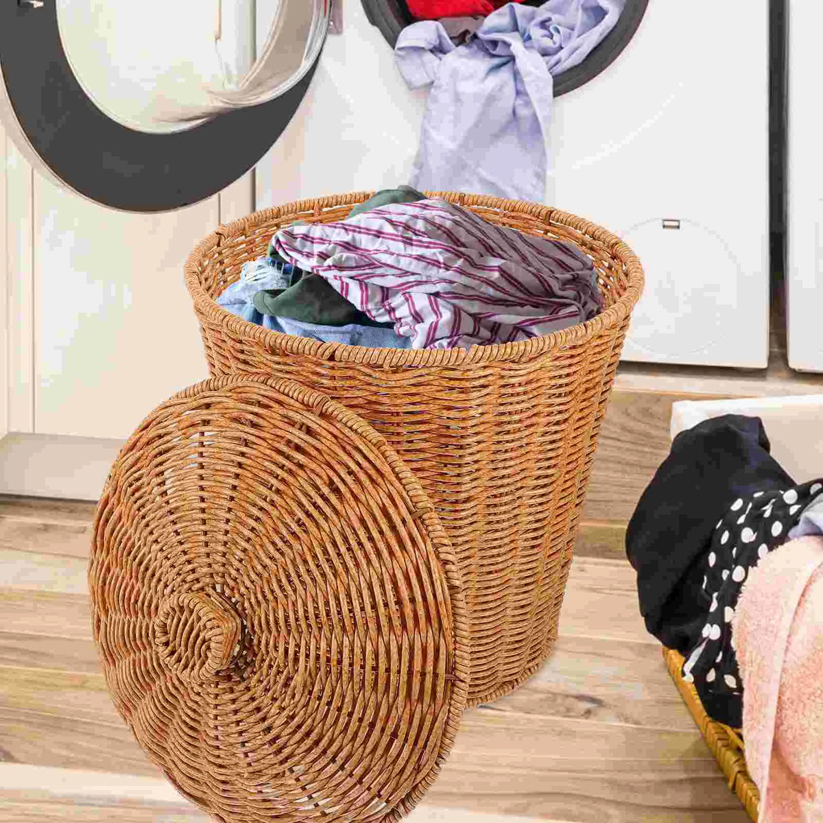 wicker bin for storing laundry and waste - vue 7 sur 7
