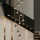 Modern nordic long hollow chandelier ideal for loft, hotel, or apartment