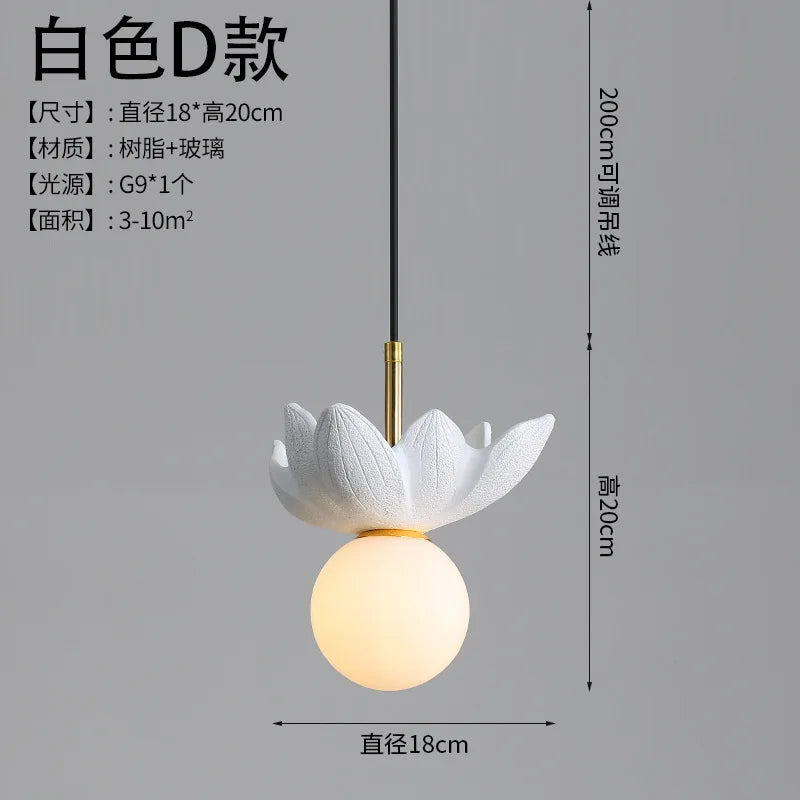 modern resin pendant light for elegant interior decoration - vue 20 sur 22