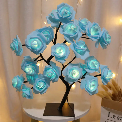 Nordic crystal LED cherry blossom table lamp night light - vue 15 sur 19