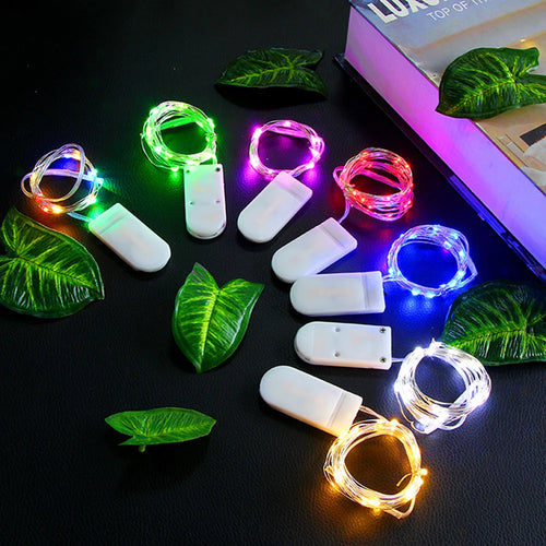 Copper wire LED string lights for party decorations - vue 2 sur 15