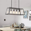 Vintage industrial iron and acrylic pendant light for kitchen and bar