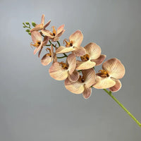 Decorative artificial butterfly orchid flowers in cotton and silicone