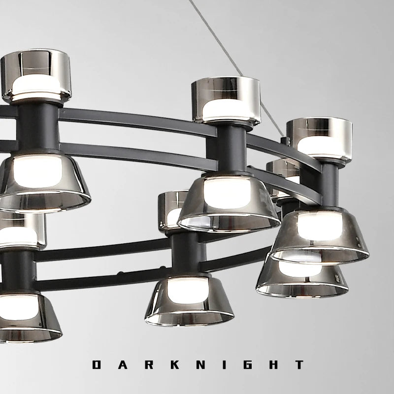 Creative copper and glass chandelier modern design - vue 5 sur 12
