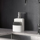 liquid soap dispenser with storage for kitchen accessories