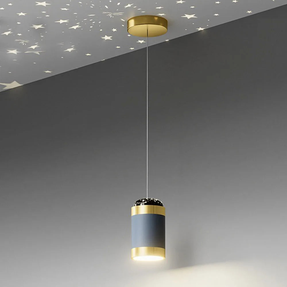 modern star projection pendant light for home decor