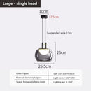 Multi-head glass pendant light for modern interiors